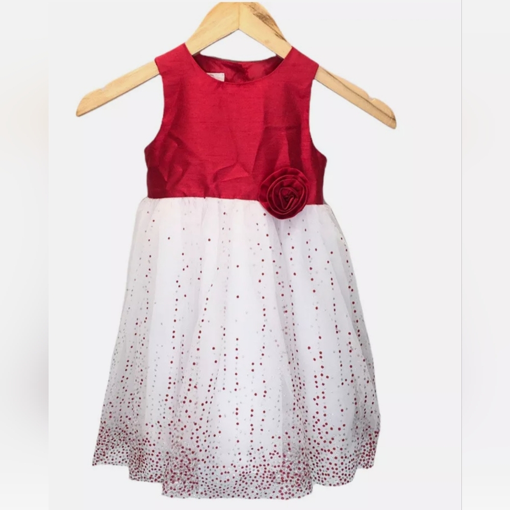 Special Occasion Dress Girl 7 Red White Valentine Christmas Party Wedding